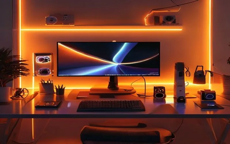 Modern desktop application with wide monitor