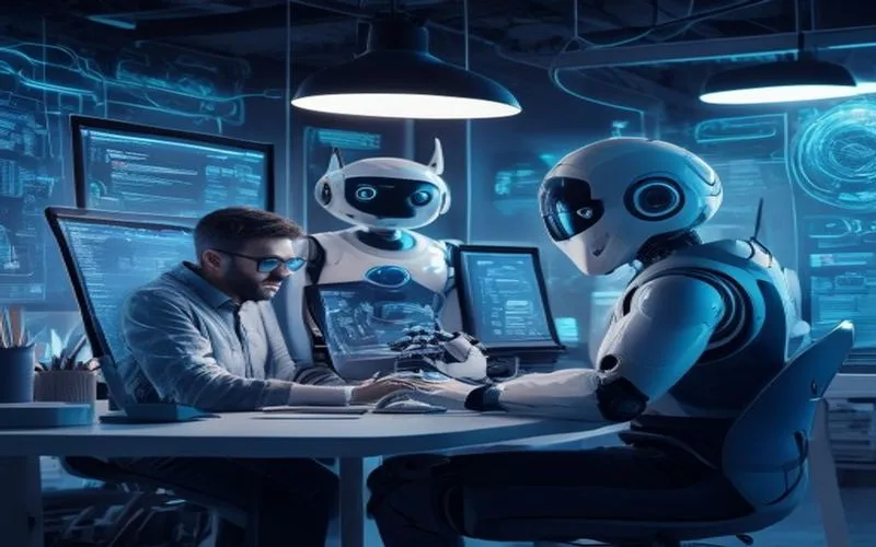 Web Developer with AI Robot