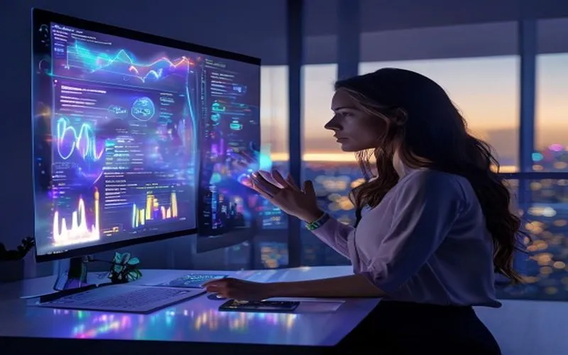 Kreator menganalisis data SEO YouTube holografik, mengoptimalkan strategi konten dan pertumbuhan saluran.