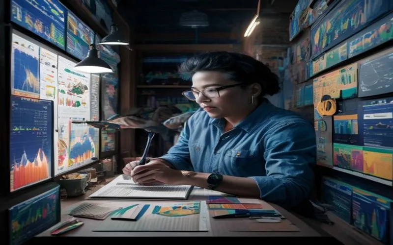Ruangan UMKM yang mempersiapkan data keuangan