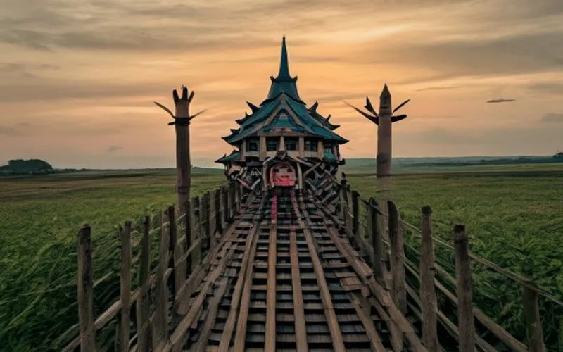 Gambar tersebut menceritakan sebuah perjuangan kuno...