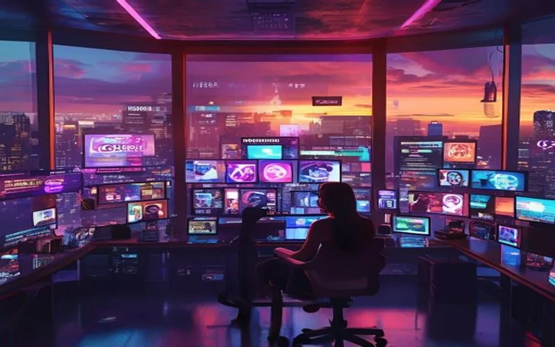 Kontrol ruang media sosial futuristik