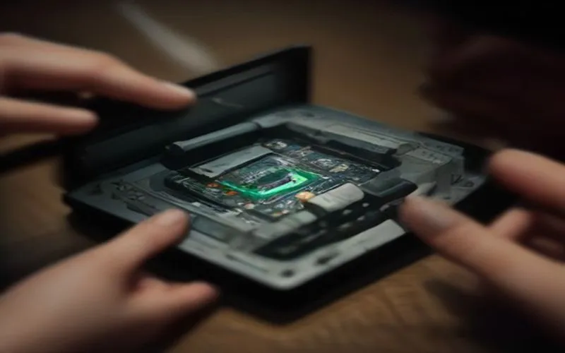 Skilled engineer focusing on assembling a complex electronic circuit in a bright modern workshop
